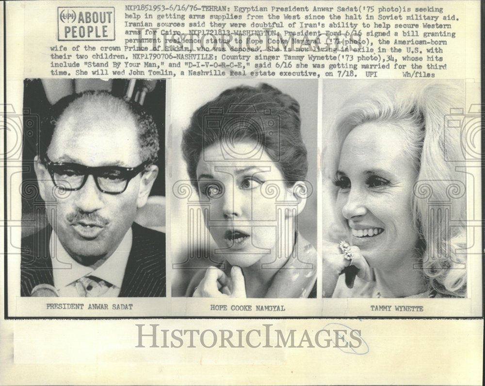 1976 Press Photo Egyptian President Anwar Sedat Soviet - RRV92959