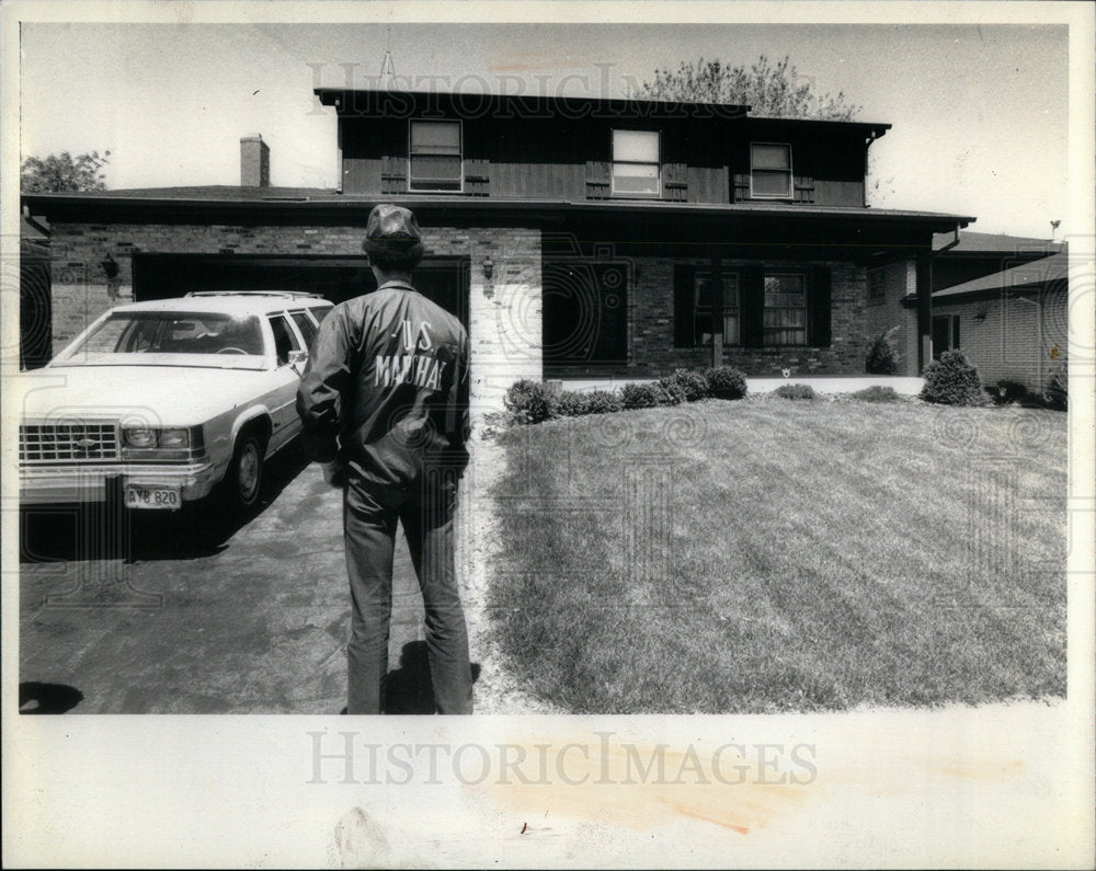 1985 Press Photo Benson Hilt drug dealer home seized - RRX00825- Historic Images