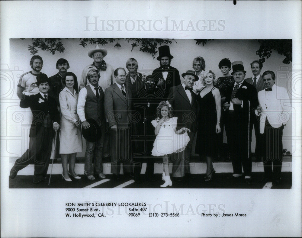 1981 Press Photo Ron Smiths celebrity look alikes evnet - RRX01563- Historic Images