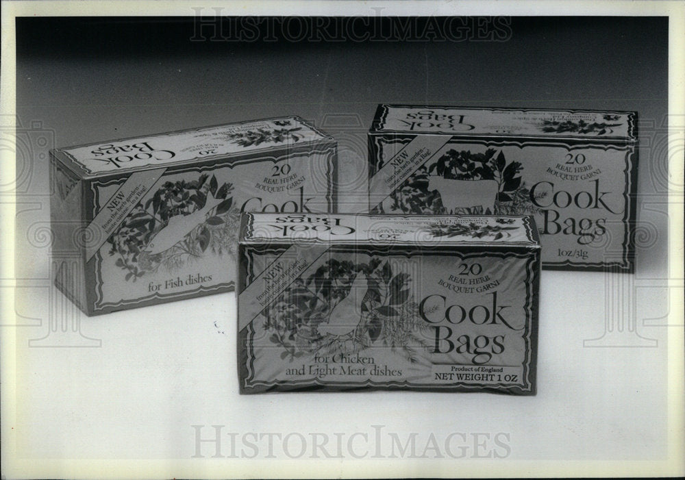 1981 Press Photo London Herb Spice Co Cooking Bags - RRX01851- Historic Images