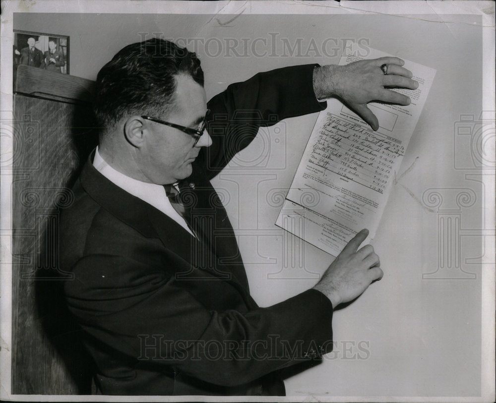 1952 Press Photo River Rouge Councilman John Tattan - RRX02895- Historic Images