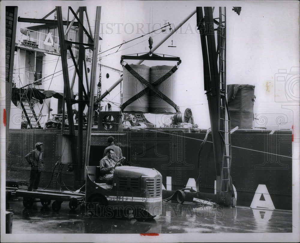 1953 Press Photo Detroit News Warehouse - RRX03705- Historic Images