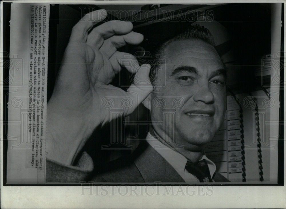 1970 Press Photo Alabama Gov. George Wallace - RRX03923- Historic Images