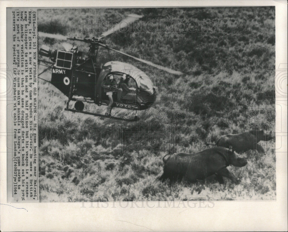 1964 Press Photo Nairobi Kenya Warden Nick carter Game - RRX82571- Historic Images