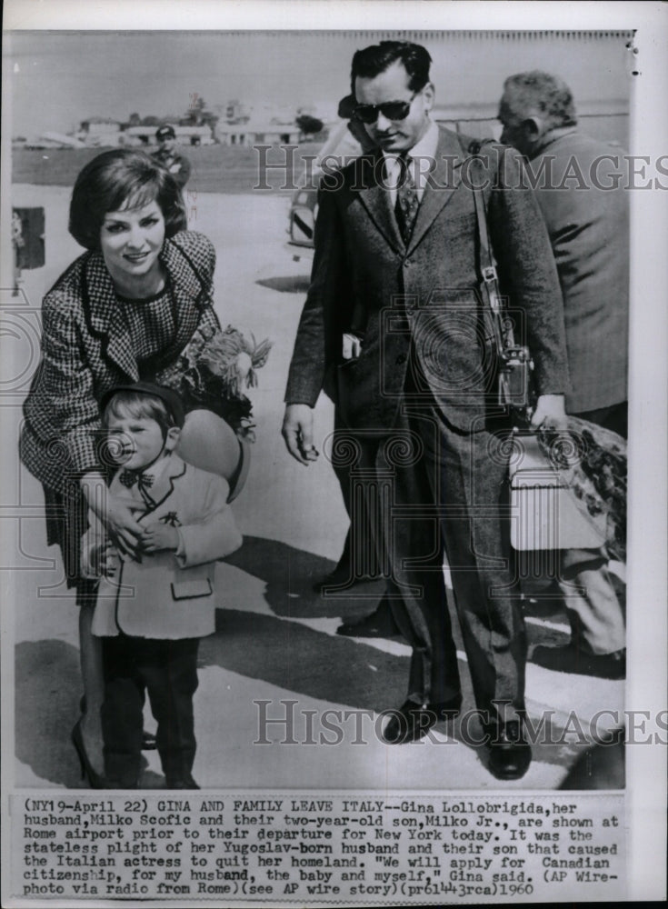 1960 Press Photo Milko Jr Gina Lollobrigida Scofic Ital- RSA00093- Historic Images