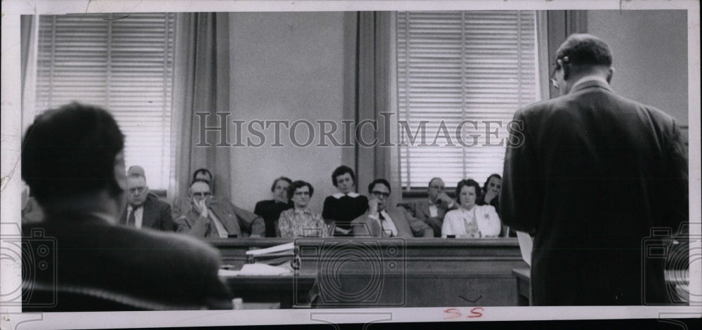 1956 Press Photo District Attorney Bert M. Keating John- RSA01981- Historic Images