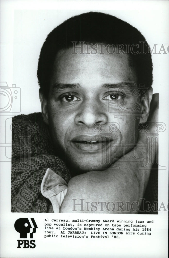 1986 Press Photo Al Jarreau jazz pop vocalist Grammy wo- Historic Images