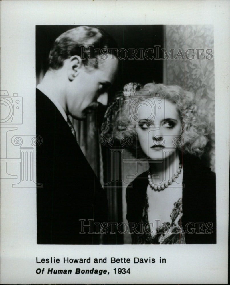 1976 Press Photo Leslie Howard Bette Davis Human Bondag- RSA05013- Historic Images