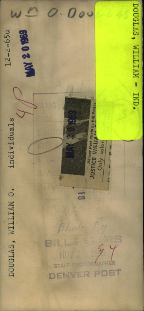 1965 Press Photo William Orville Douglas Associate Just- RSA05041