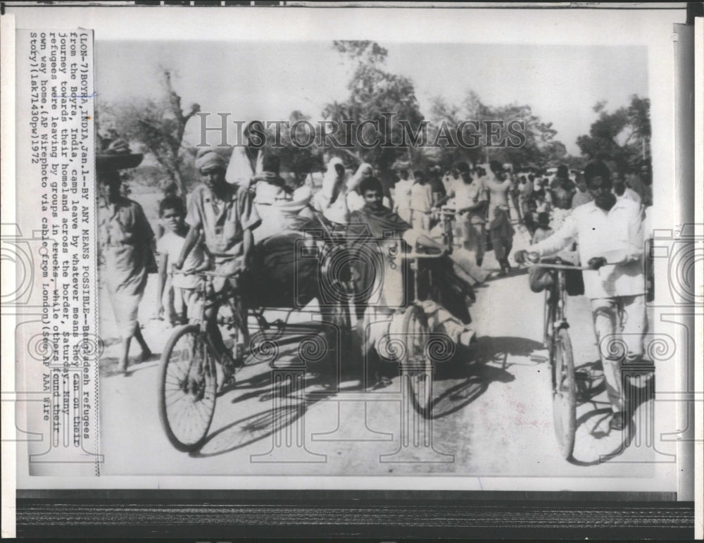 1972 Press Photo Bangladesh refugee India Camp Border- RSA06289