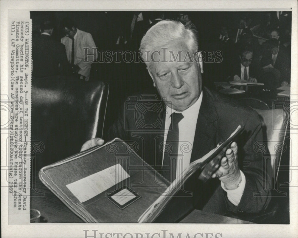 1969 Press Photo Treasury Secretary David Kennedy Testi- RSA06509- Historic Images