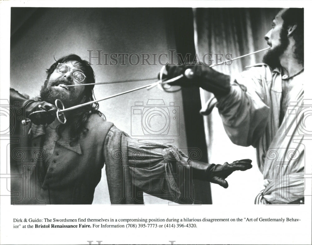 Press Photo Dirk &amp; Guido: swordsmen Bristol Renaissance- RSA06517- Historic Images