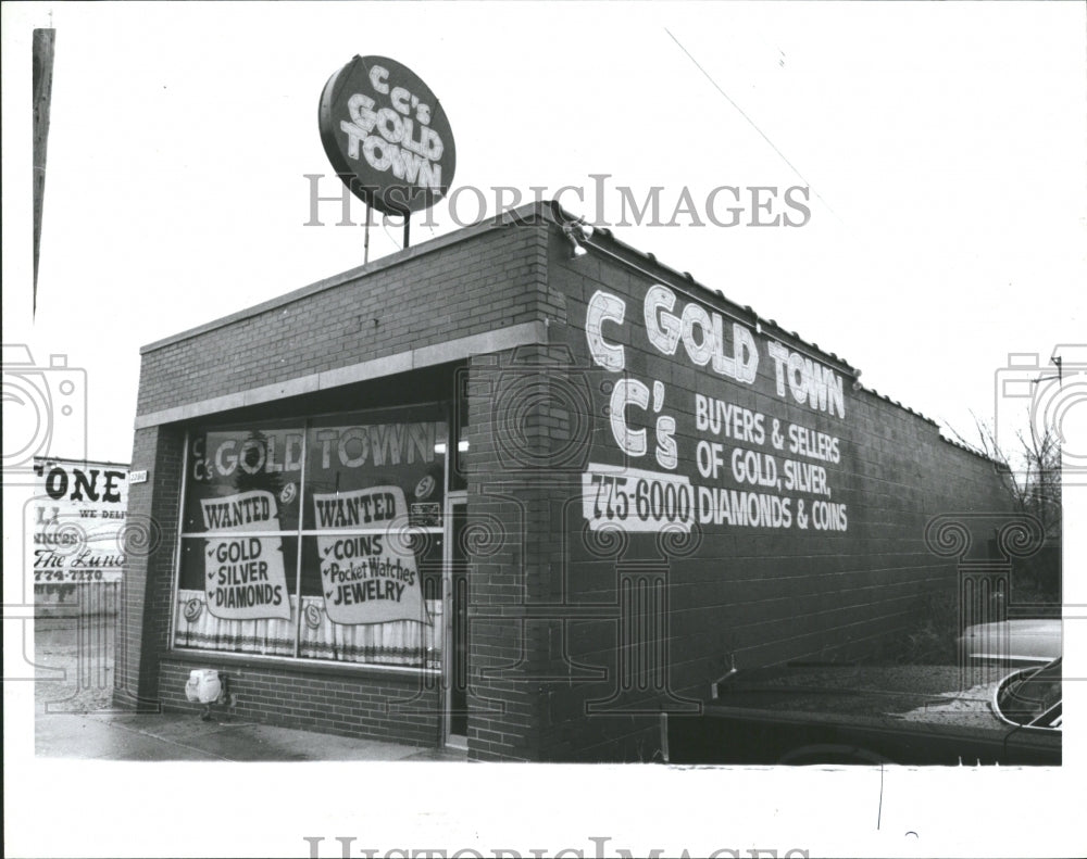1982 Press Photo Gold-Silver Shop Michigan stores- Historic Images