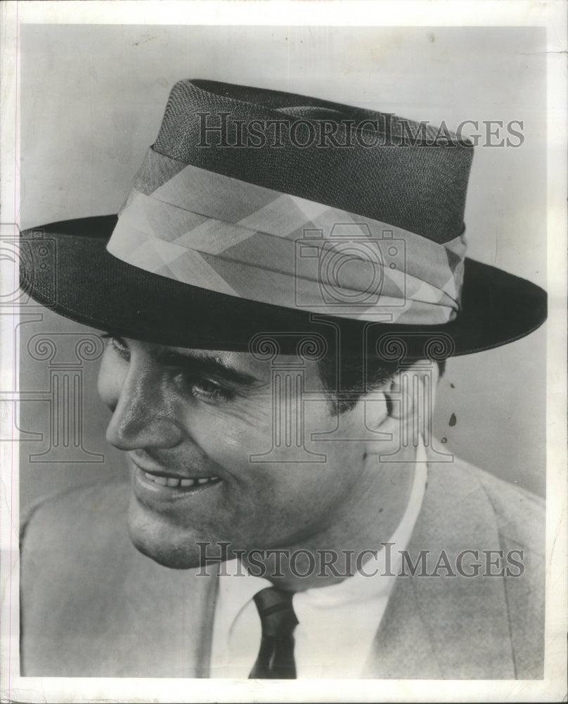 1956 Press Photo light Weight Summer hat Dynel Syntheti- RSA07819- Historic Images