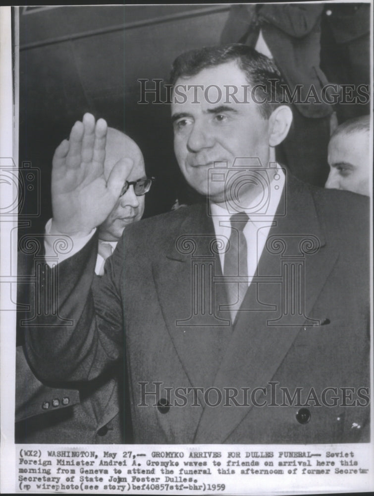 1959 Press Photo Soviet Foreign Minister Andrei Gromyko- RSA12699- Historic Images