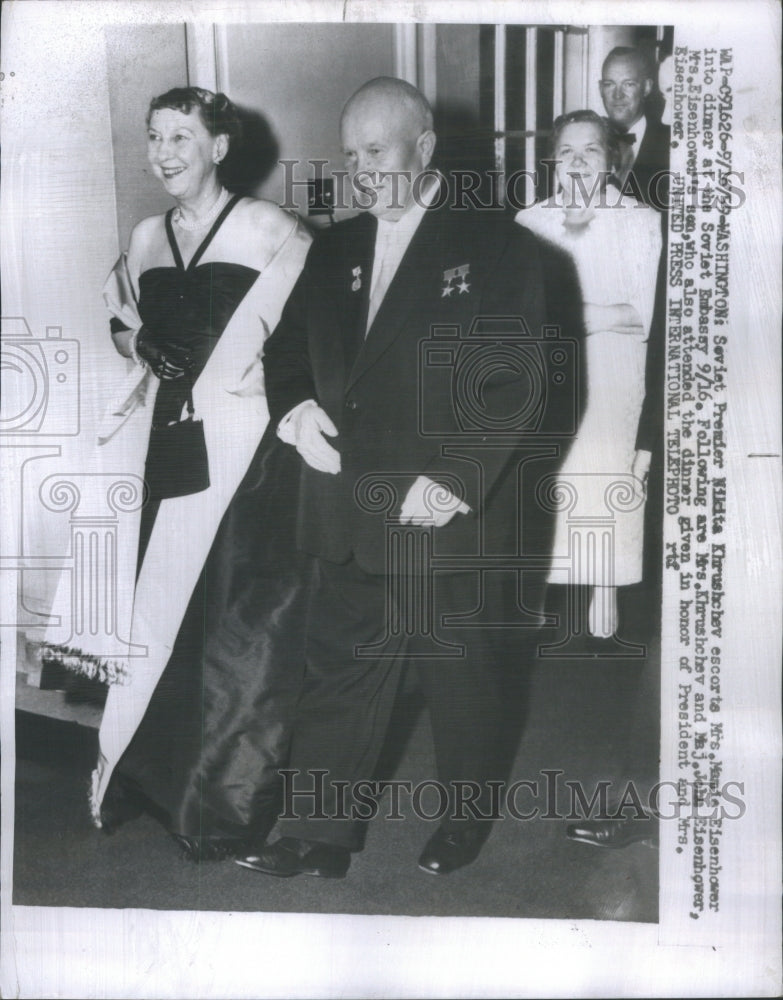 1959 Press Photo Soviet Premier Nikita Khrushchev Mamie- RSA14979- Historic Images