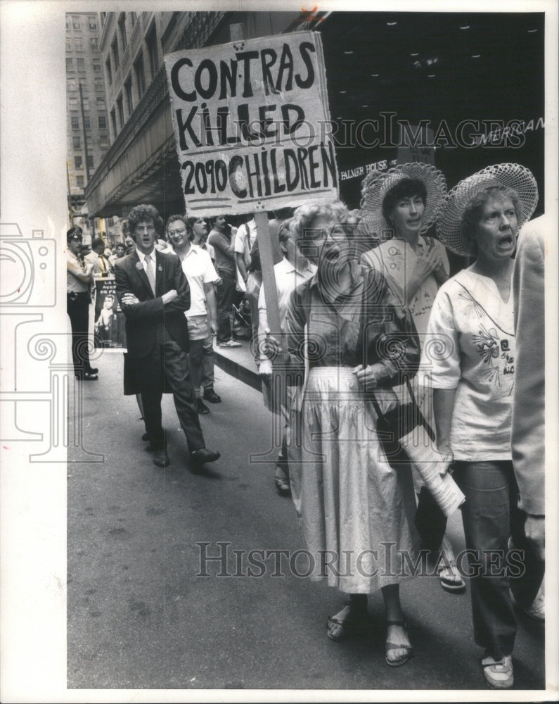 1987 Press Photo United States Nicaraguan Protests - Historic Images