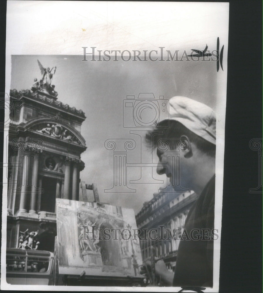 1961 Press Photo Boulevard Blossoms Paris Painters - Historic Images