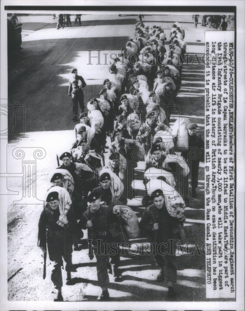 1951 Press Photo First Batallion Devonshire Regiment- RSA15477- Historic Images