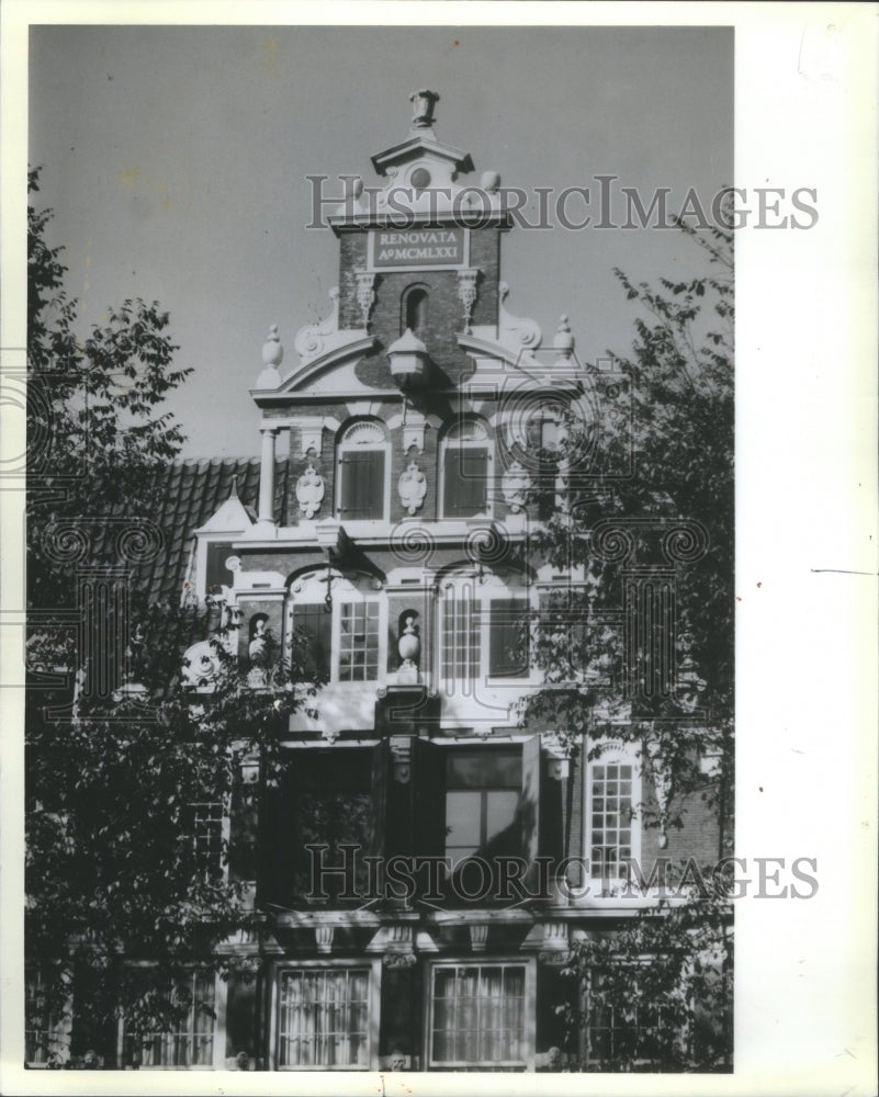 1983 Press Photo Plaque Canal Amsterdam Netherlands- Historic Images