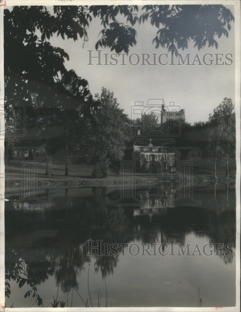 1952 Press Photo Mission House St. Mary&#39;s Lake Universi- Historic Images