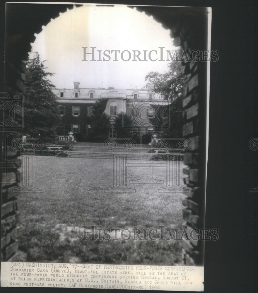 1944 Press Photo Dumbarton Oaks Estate US Britain Russi- RSA16647- Historic Images