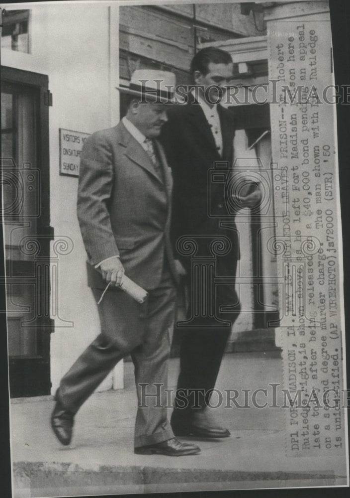 1950 Press Photo Dr. Robert Rutledge Murder Accused- RSA17345- Historic Images