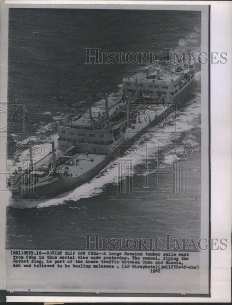 1962 Press Photo Russian Ship Sails East From Cuba- RSA17711- Historic Images