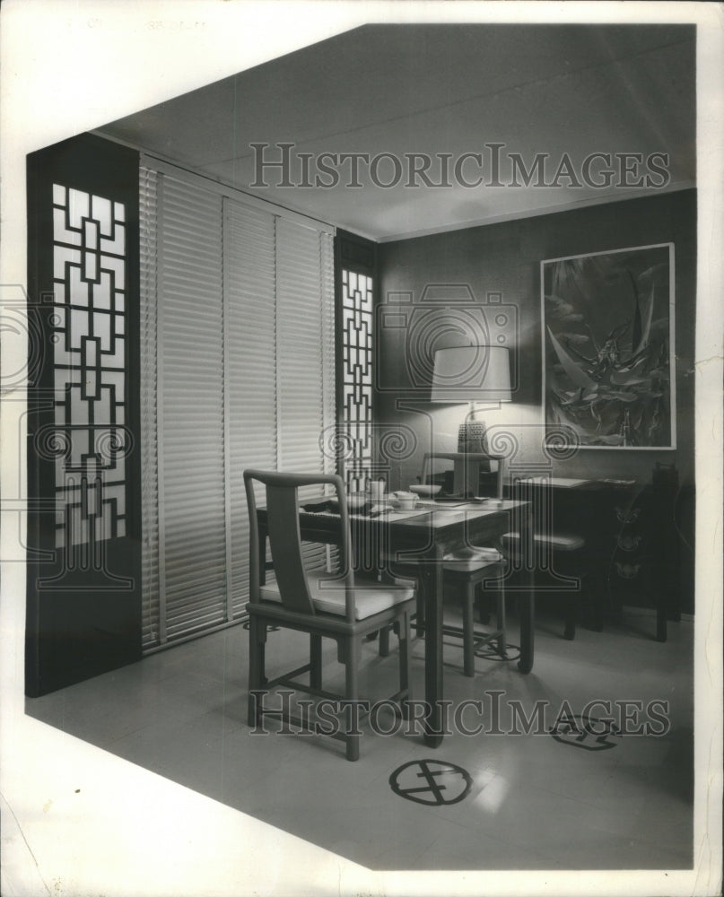 1959 Press Photo Venetian Blinds in Interior Design - Historic Images