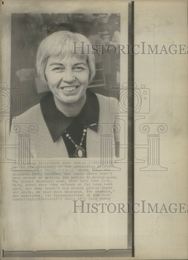 1972 Press Photo new chair lady Democratic National Com- RSA19201- Historic Images