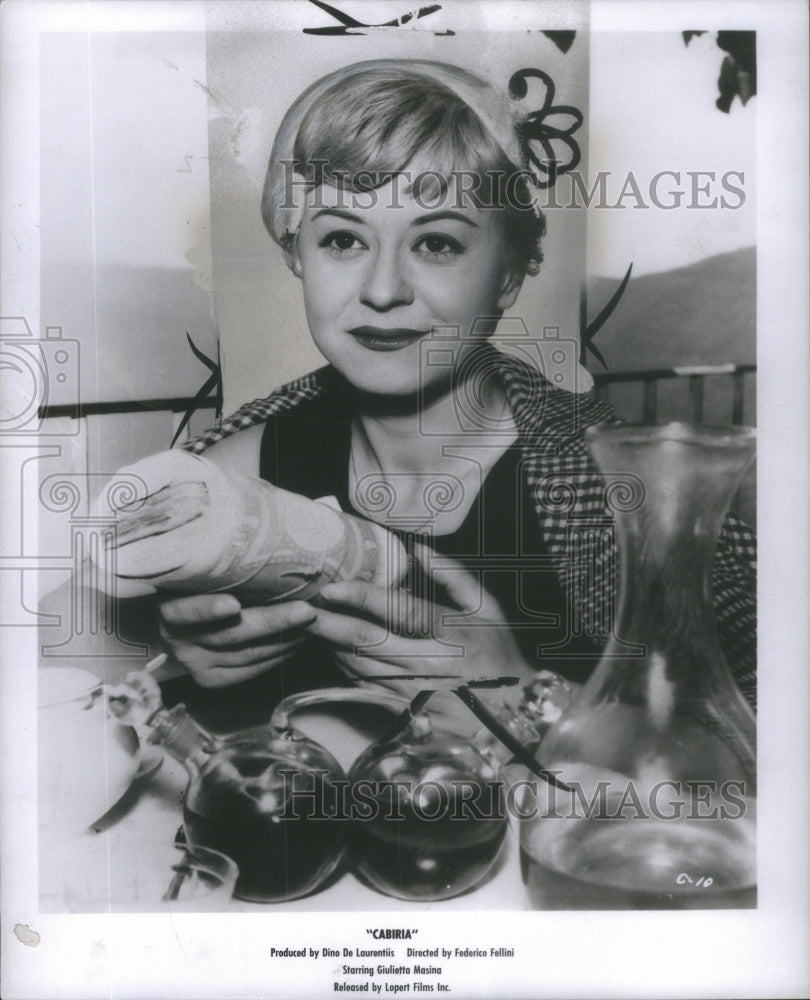 1958 Press Photo Giulietta Masina Italian Film Stage Ac- RSA19421- Historic Images