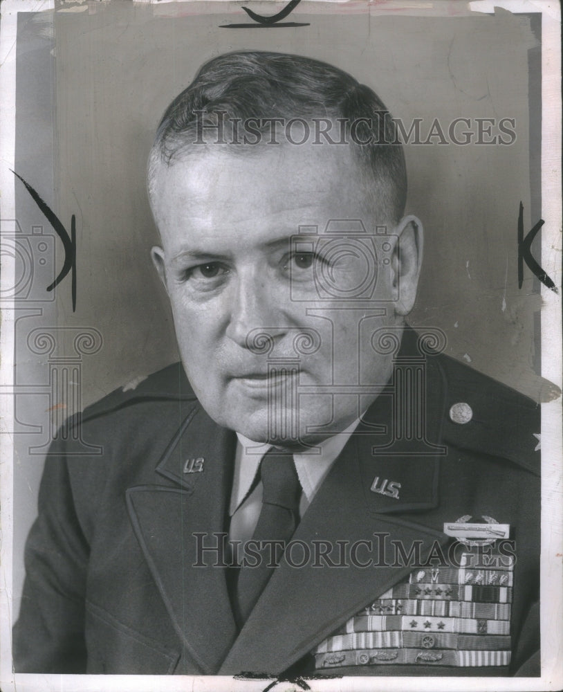 1958 Press Photo SLA Marshall Chief US Army combat hist- Historic Images