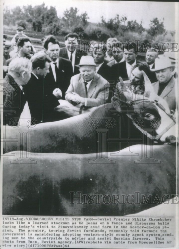 1964 Press Photo Soviet Premier Nikita Khrushchev stock- RSA20087- Historic Images