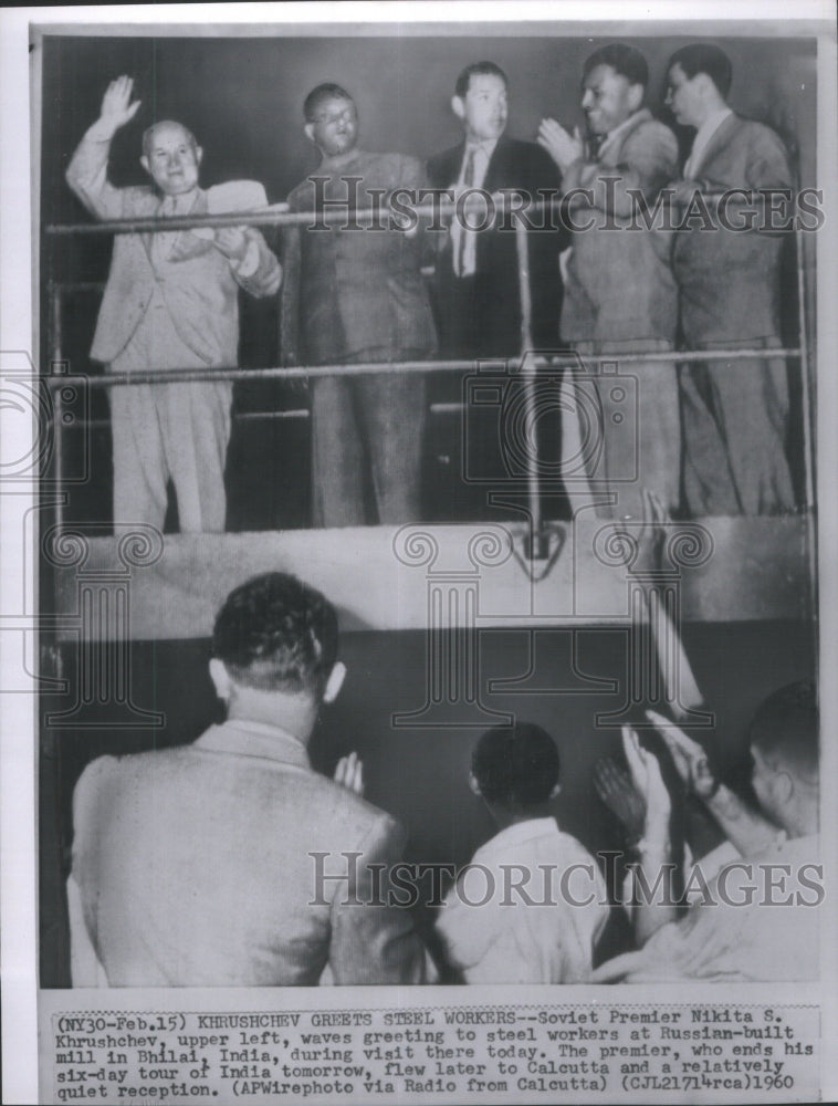 1960 Press Photo Soviet Premier Nikita Khrushchev India- RSA20277- Historic Images