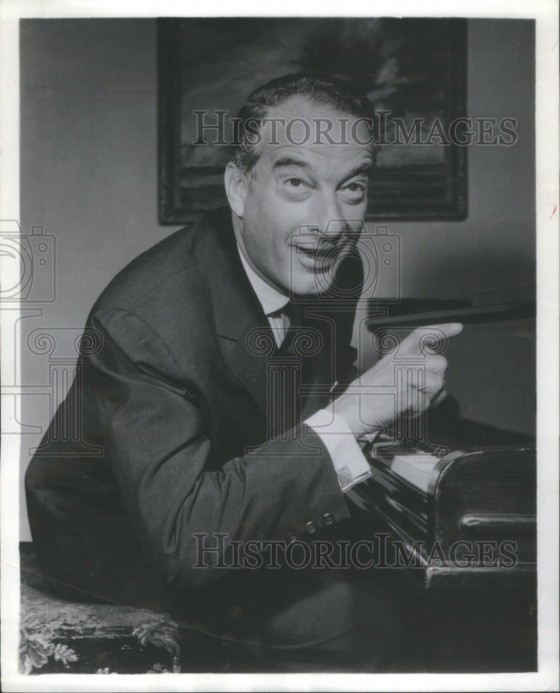 1959 Press Photo Victor Borge Denver Auditorium theater- RSA20855- Historic Images