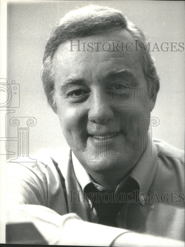 1987 Press Photo Steve Bell Newscaster Anchor TV Person- Historic Images