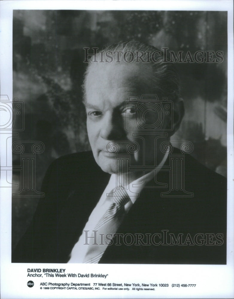 1991 Press Photo David Brinkley American Newscaster for- Historic Images