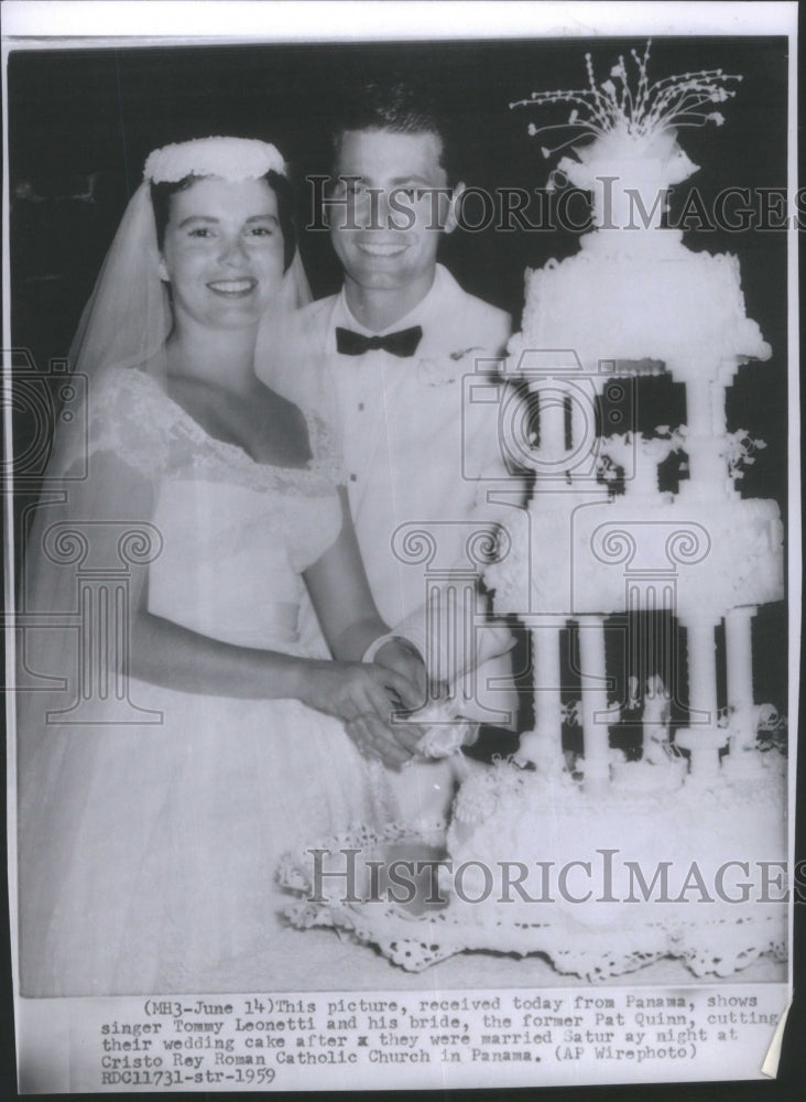 1959 Press Photo Tommy Leonetti Pat Quinn Married Crist- RSA23247- Historic Images