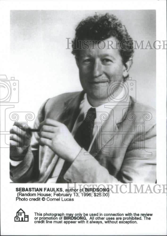 1996 Press Photo Sebastian Faulks British Novelist Jour- Historic Images