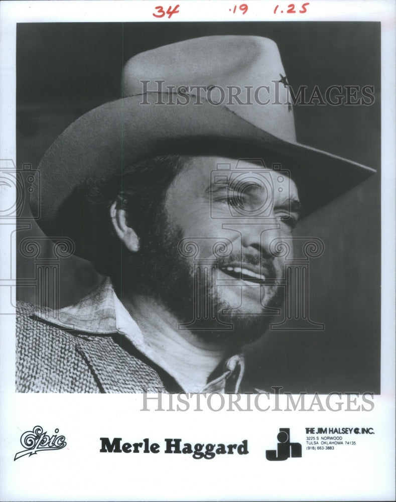 1985 Press Photo Merle Ronald Haggard American Music Si- Historic Images