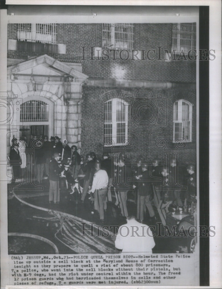 Press Photo Prison Riots Maryland Correction House- Historic Images