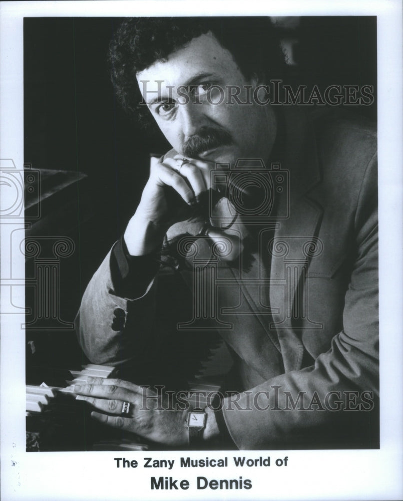 1987 Press Photo The Zany Musical World Mike Dennis- Historic Images