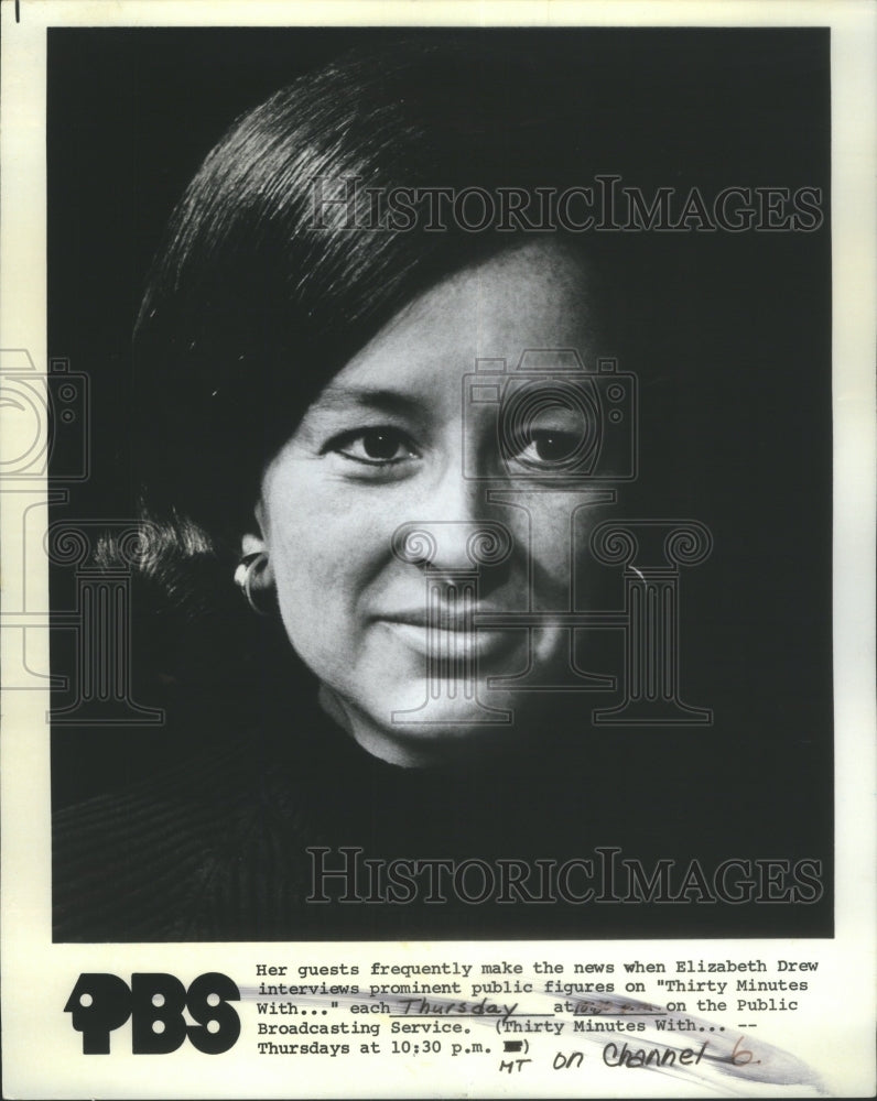 1973 Press Photo Elizabeth Drew news interview prominen- RSA26529- Historic Images