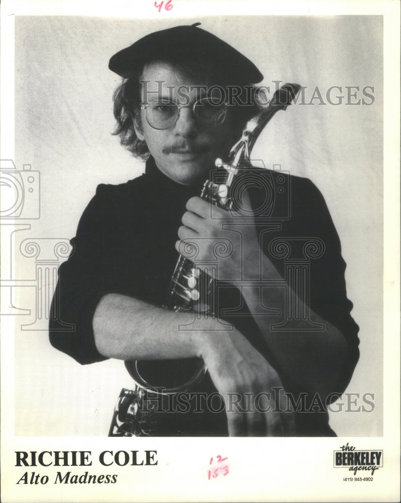 1987 Press Photo Richie Cole American Jazz Saxophonist - Historic Images