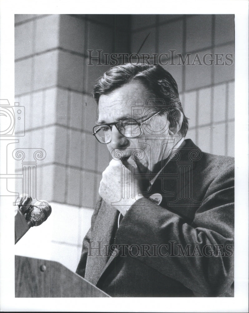 1982 Press Photo Lane Kirkland Labor Leader AFLâ€“CIO- Historic Images