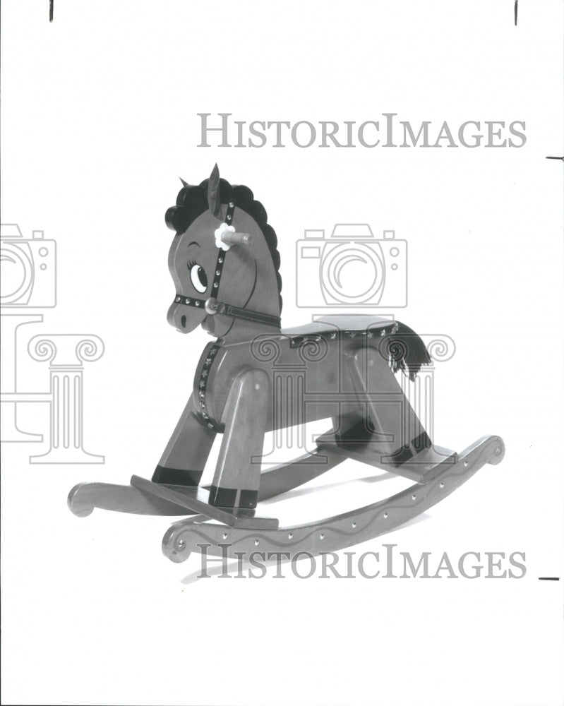 1993 Press Photo Rocking Horse safe Child gift Snap Toy- RSA28011- Historic Images