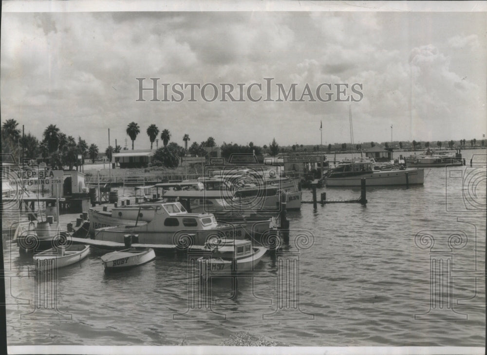 1952 Press Photo Clearwater Yacht Basin- Historic Images