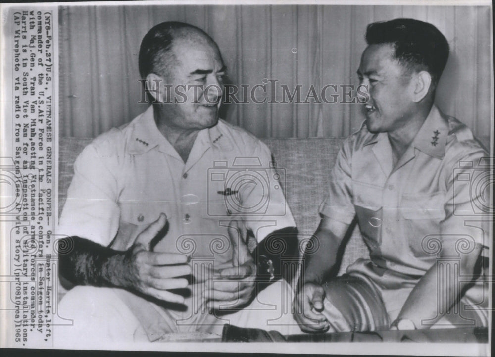 1967 Press Photo Hunter Air Force Saigon Tran Van Minh- Historic Images