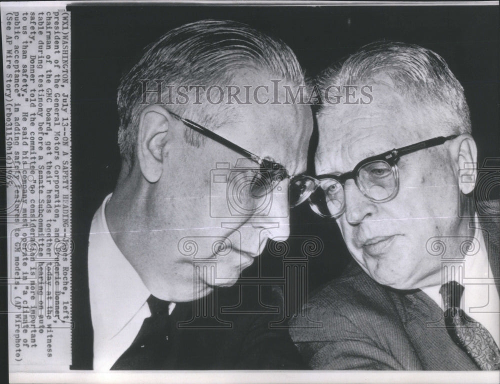 1965 Press Photo James Roche Frederic Donner General Mo- RSA31047- Historic Images