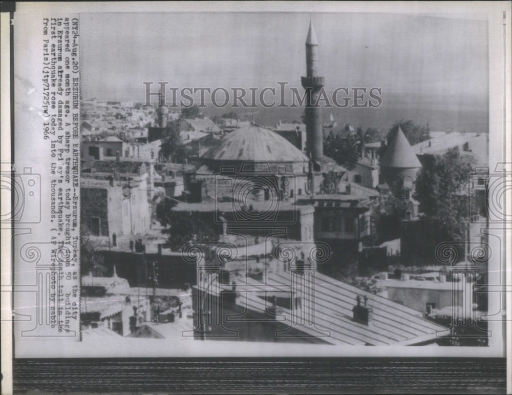 1966 Press Photo Erzurum Turkey Earthquake Tremor Disas- RSA31491- Historic Images